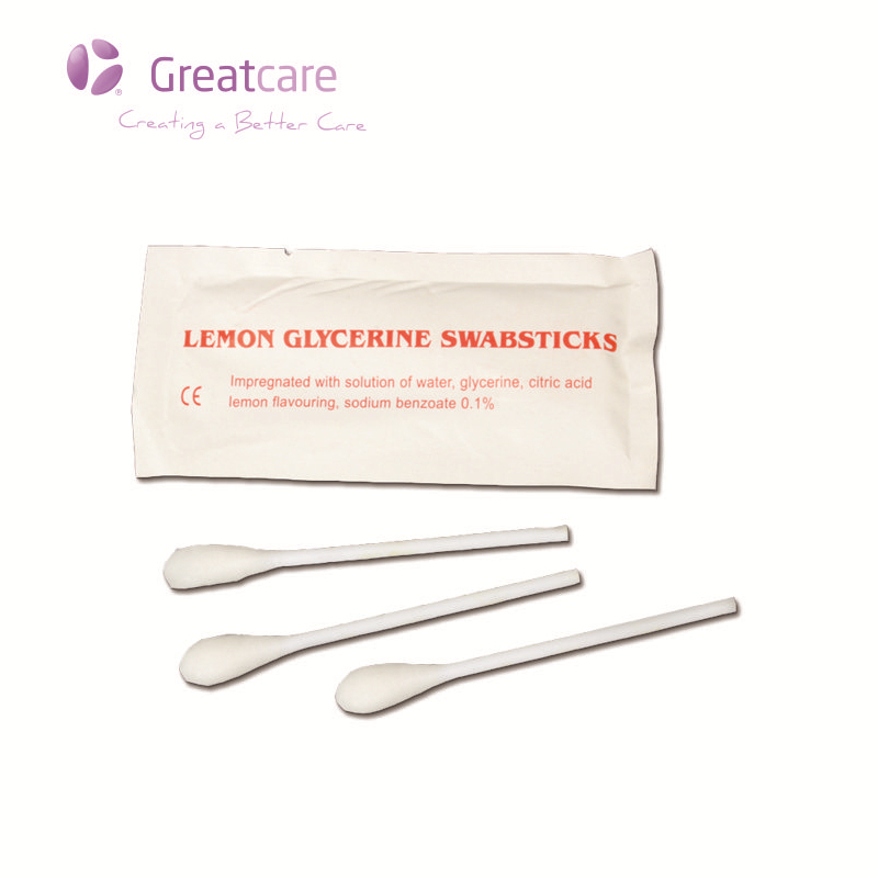 Cotonetes de glicerina com limão